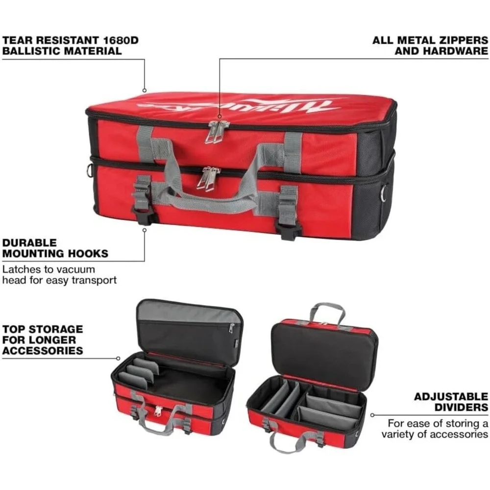 Milwaukee Adjustable Shop‎ Vac Wet/Dry Vacuums (0910, 0920, 0930) Bag 1 pc Red